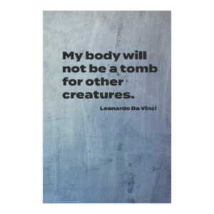 Leonardo Da Vinci quote on vegetarianism quote blank lined notebook